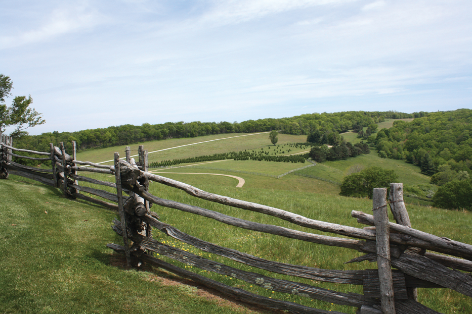 View of the Blue Ridge Parkway from Skylark Farm in Nelson County.