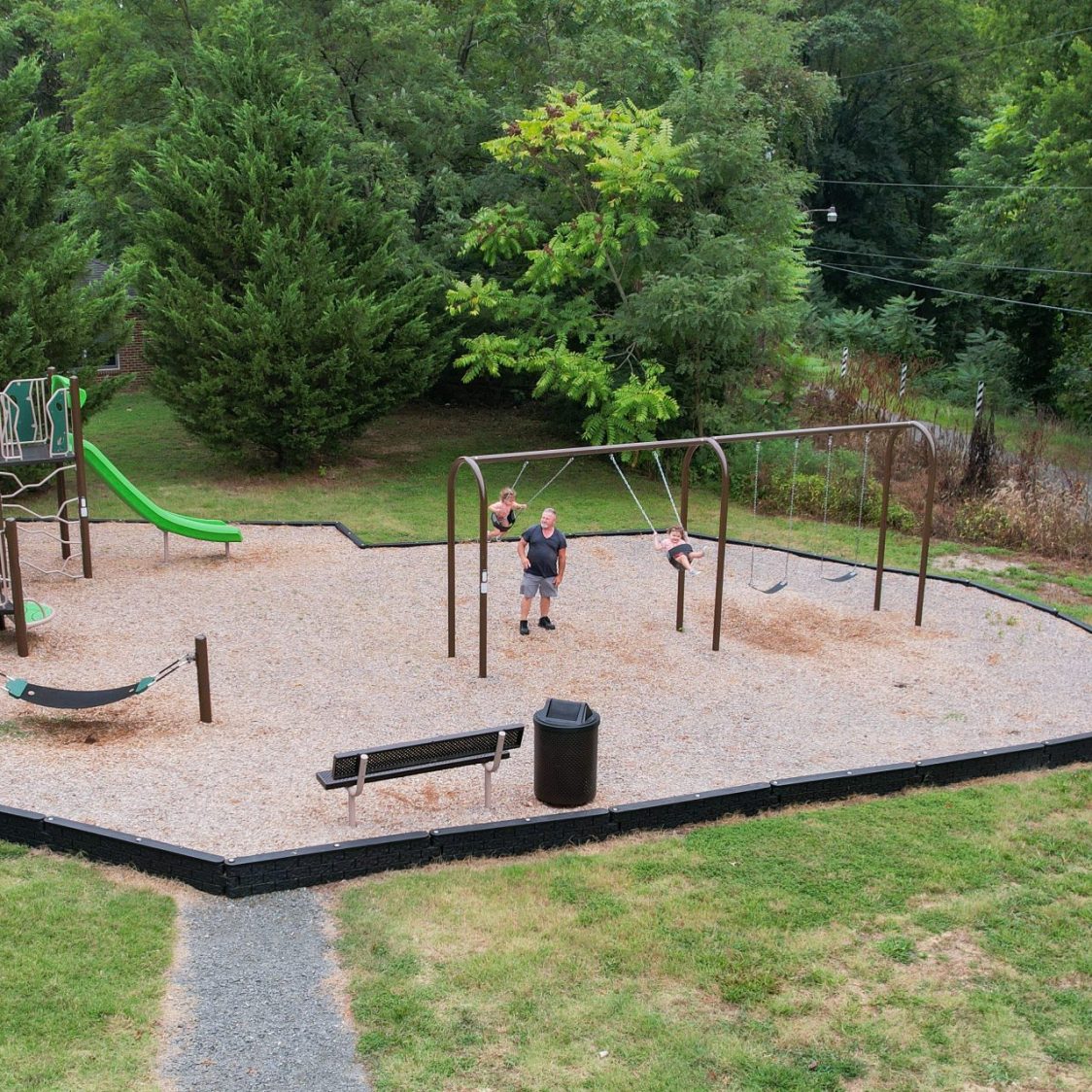 The playground provides a long-overdue option for caregivers in Montross, who used to have to drive 15-20 minutes to the nearest park.